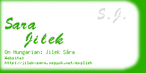 sara jilek business card